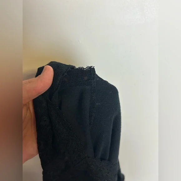 Mossimo Suply Y2K Babydoll Stretch Black Lace Trim Tank Top Size S - Picture 9 of 10